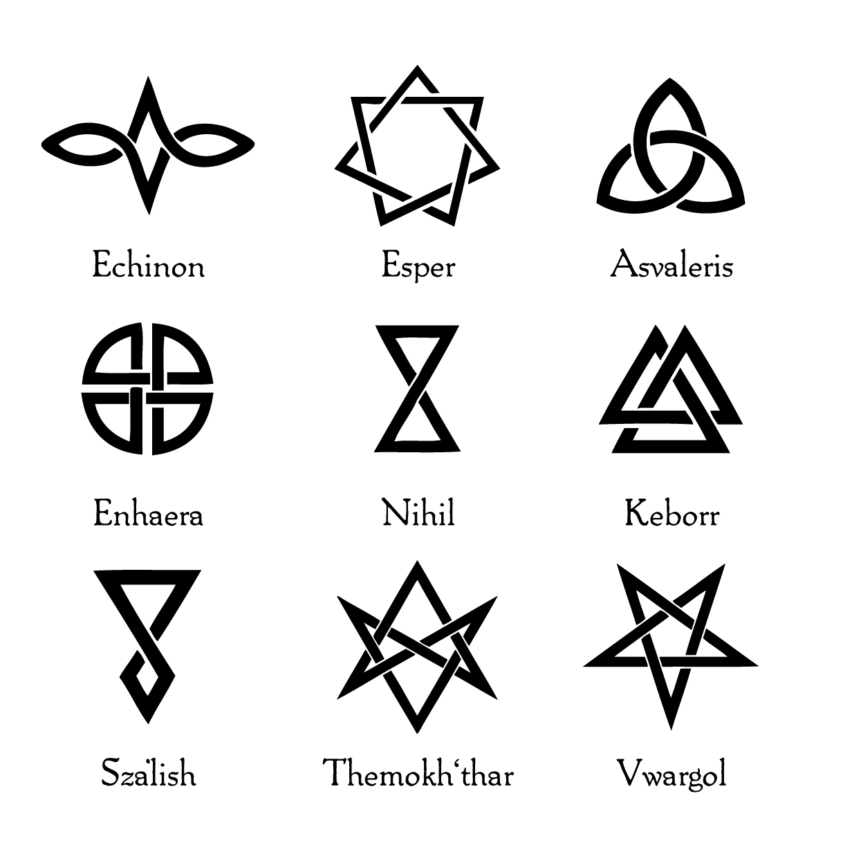 Maechte Knoten Symbole