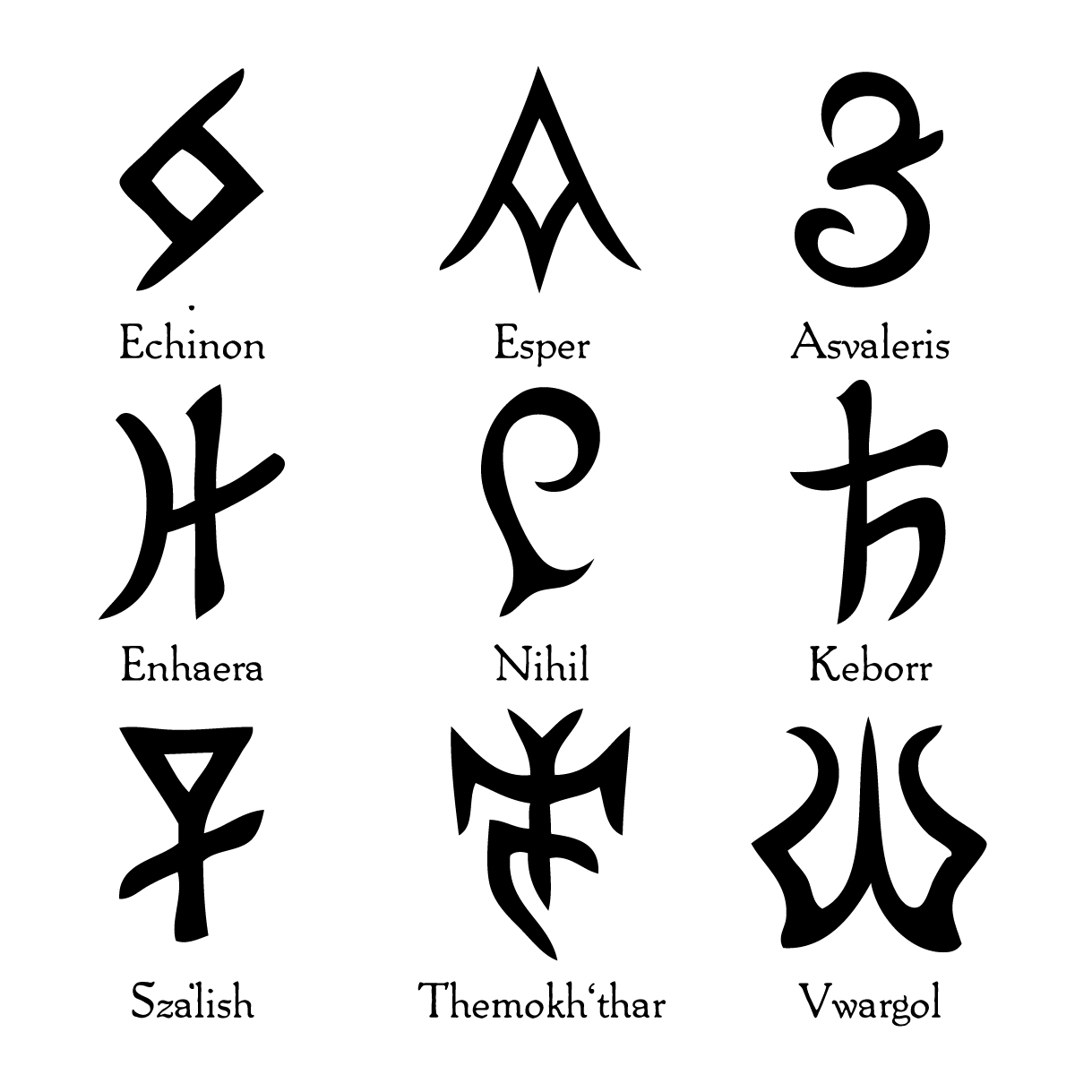 Maechte mystische Symbole 1